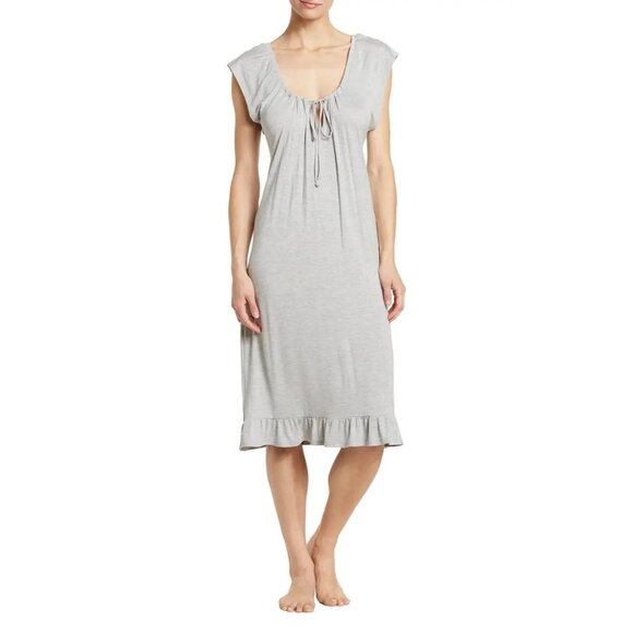 Light Heather Grey Nordstrom Sleep Midi Dress - Picture 2 of 3